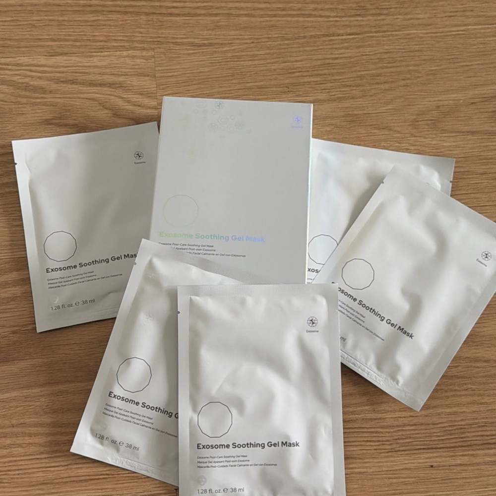 Exosome Soothing Gel Mask - White - Skincare Sheet Masks 5 pc in 📦 box
